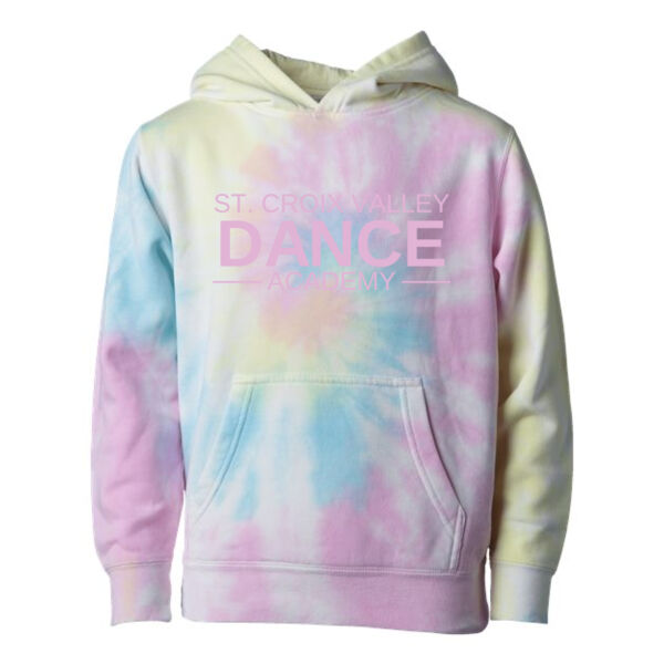 Independent Trading Co. Youth Midweight Tie Dye Hooded Pullover - Printed Logo Thumbnail